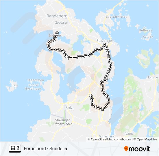 3 Bus Line Map