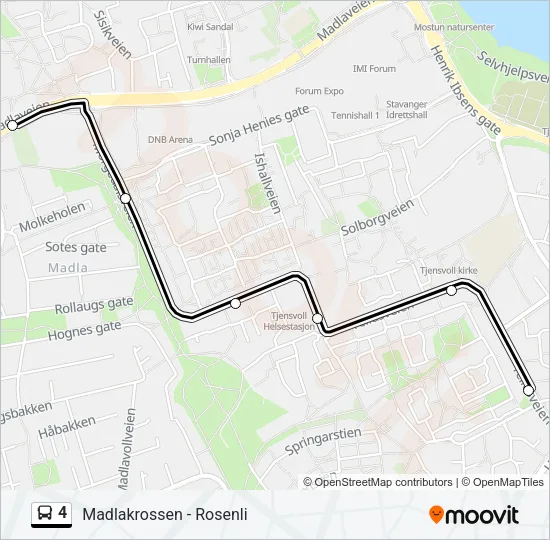4 Bus Line Map