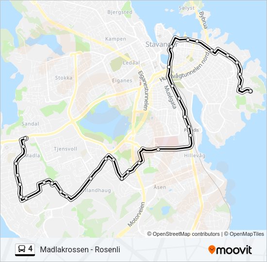 4 Bus Line Map