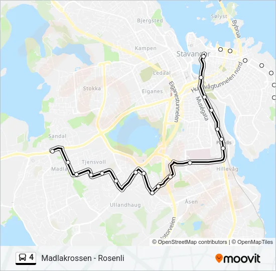 4 Bus Line Map