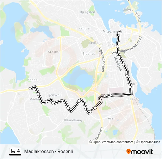 4 Bus Line Map