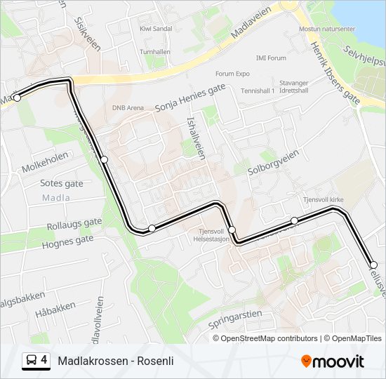 4 Bus Line Map