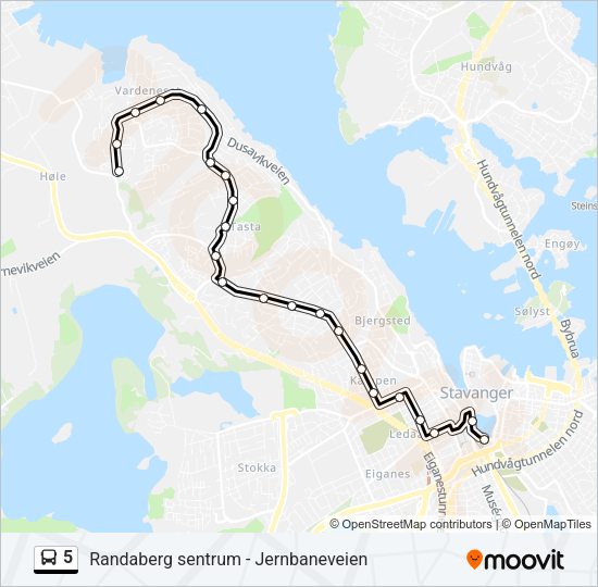 5 Bus Line Map