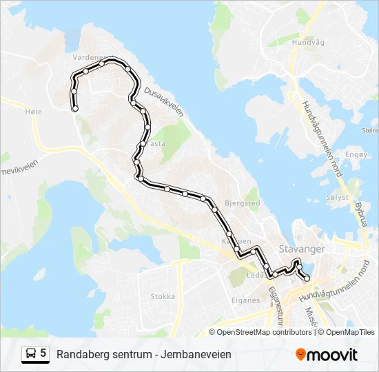 5 Bus Line Map