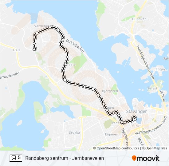5 Bus Line Map