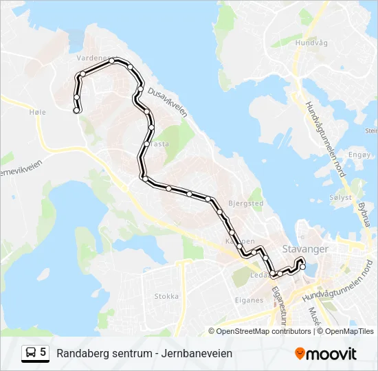 5 Bus Line Map