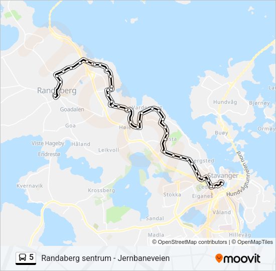 5 Bus Line Map