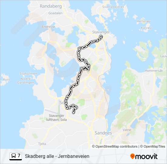 7 Bus Line Map