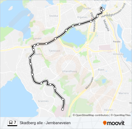 7 Bus Line Map