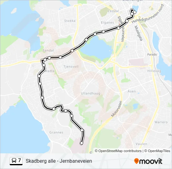 7 Bus Line Map