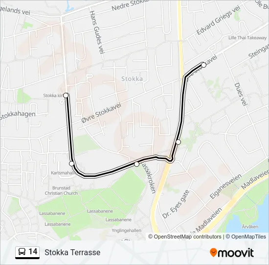 14 Bus Line Map