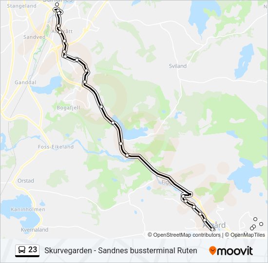 23 Bus Line Map