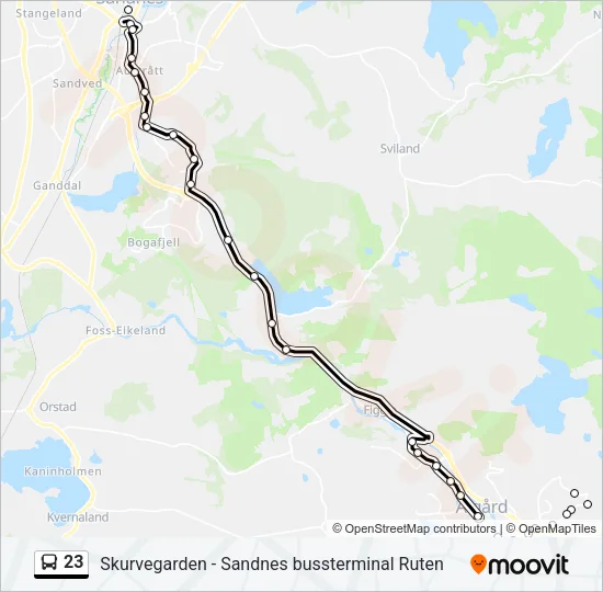 23 Bus Line Map
