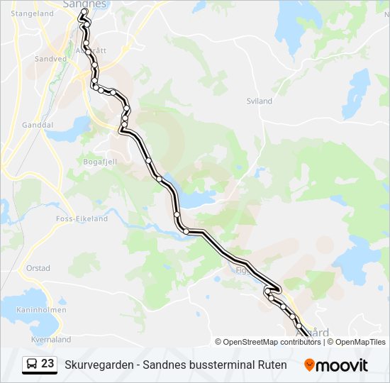 23 Bus Line Map