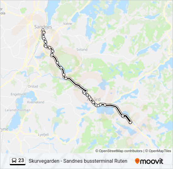 23 Bus Line Map
