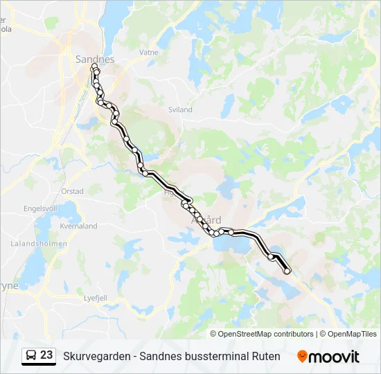23 Bus Line Map