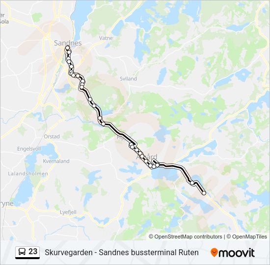 23 Bus Line Map