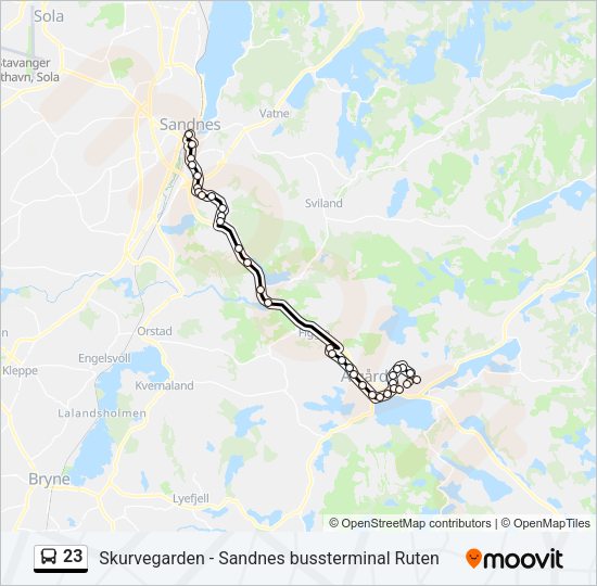 23 Bus Line Map