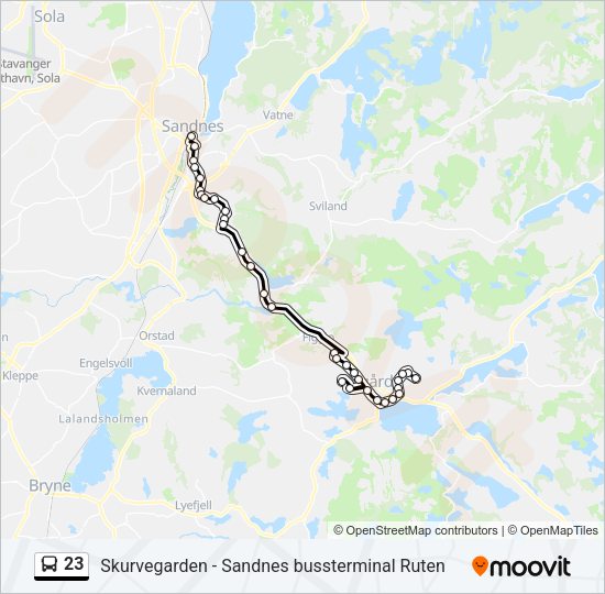 23 Bus Line Map