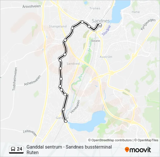24 Bus Line Map