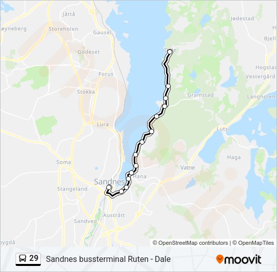 29 Bus Line Map