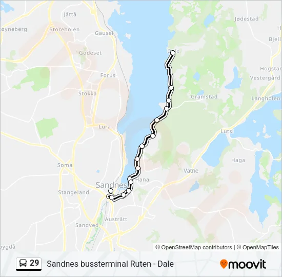 29 Bus Line Map