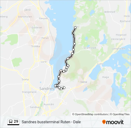 29 Bus Line Map