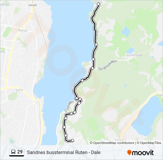 29 Bus Line Map