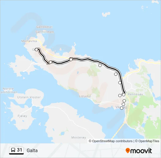 31 Bus Line Map