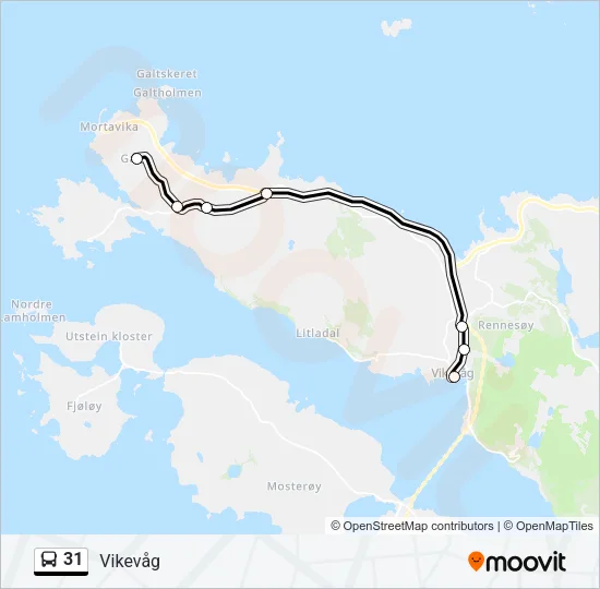 31 Bus Line Map