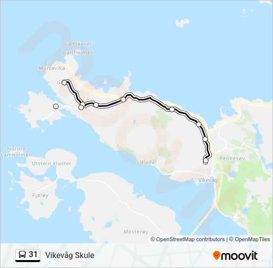 31 Bus Line Map