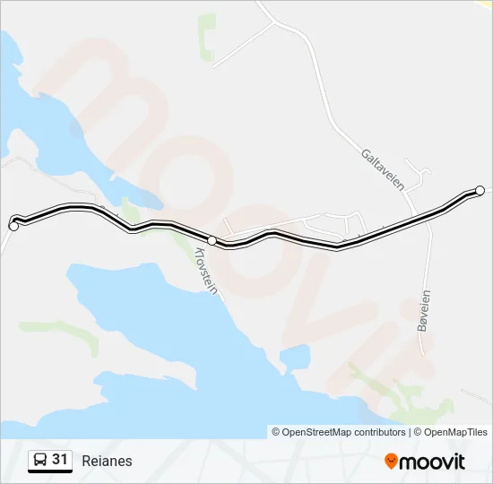 31 Bus Line Map