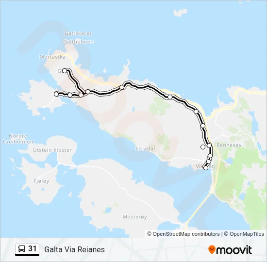 31 Bus Line Map