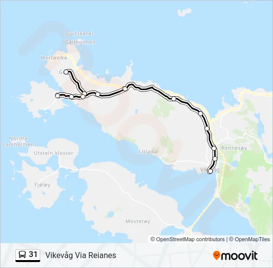 31 Bus Line Map