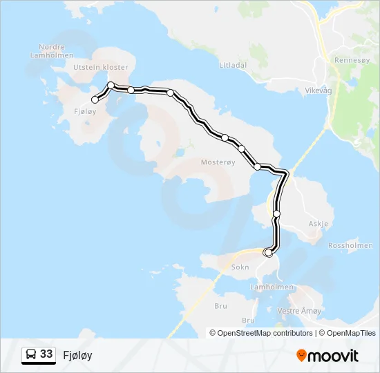 33 Bus Line Map