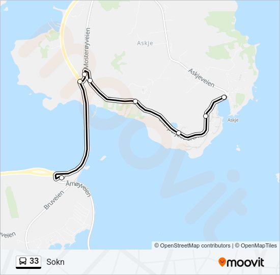 33 Bus Line Map
