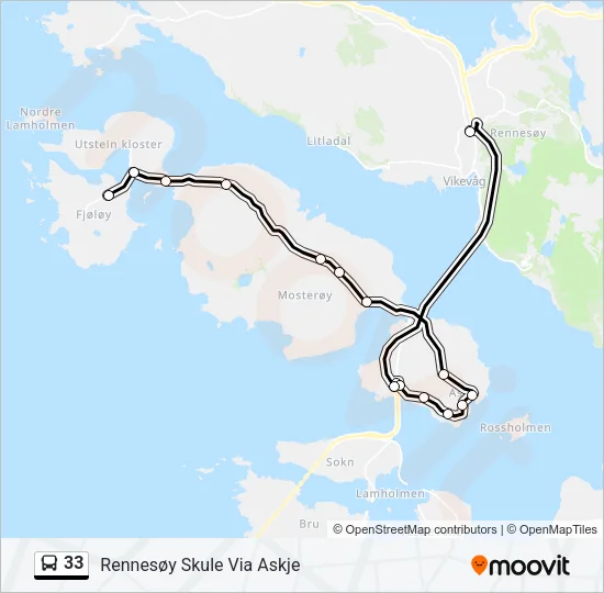 33 Bus Line Map