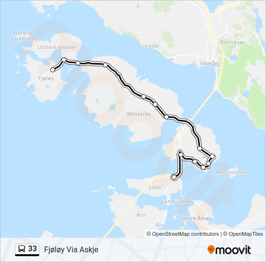 33 Bus Line Map