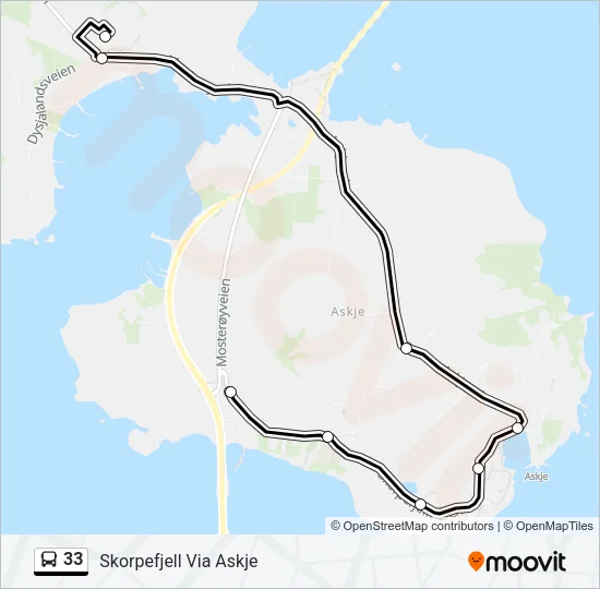 33 Bus Line Map