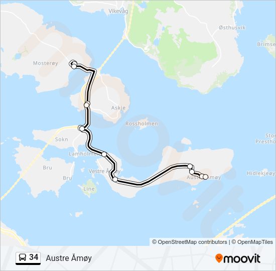34 Bus Line Map