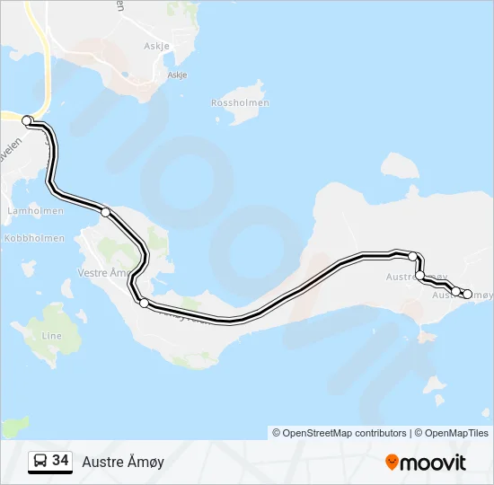 34 Bus Line Map