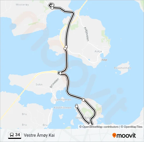 34 Bus Line Map