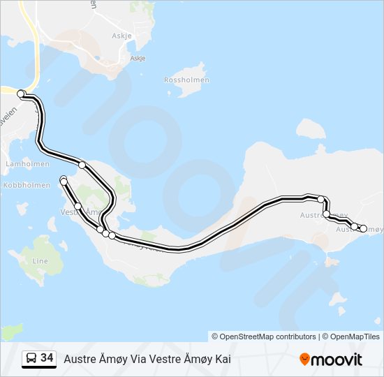 34 Bus Line Map
