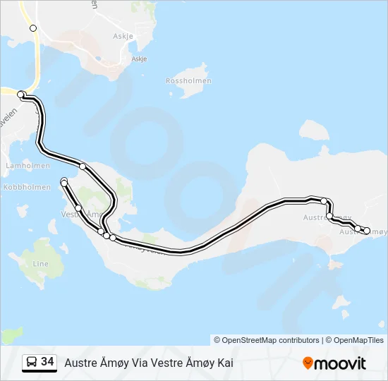 34 Bus Line Map