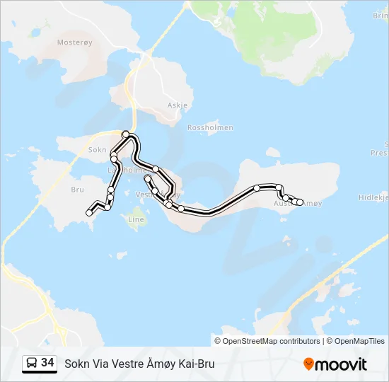 34 Bus Line Map