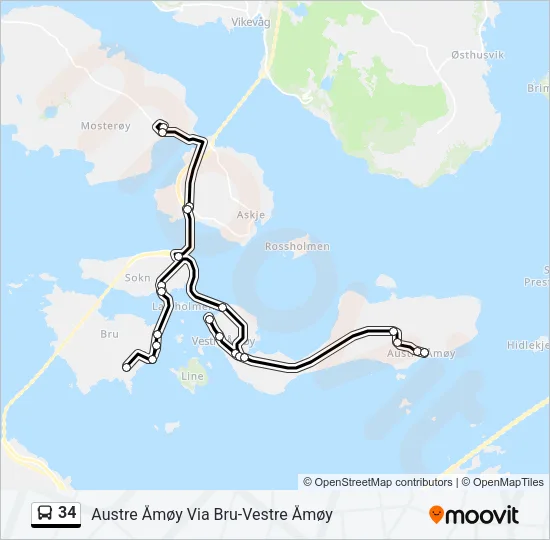 34 Bus Line Map