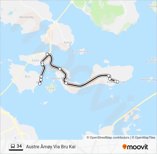 34 Bus Line Map