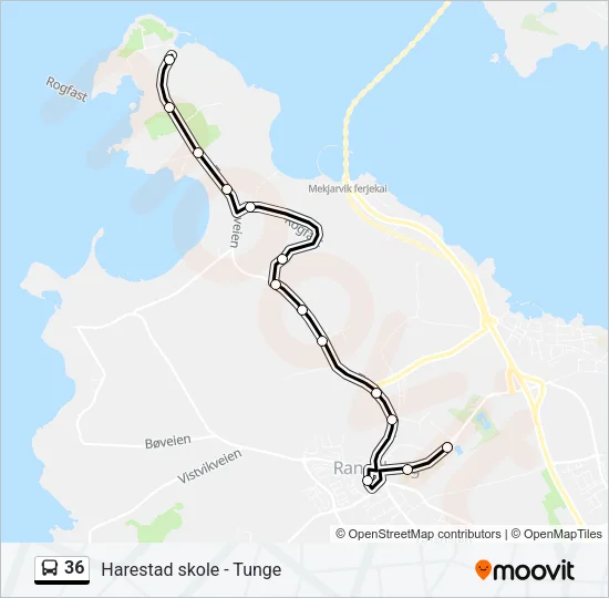 36 Bus Line Map