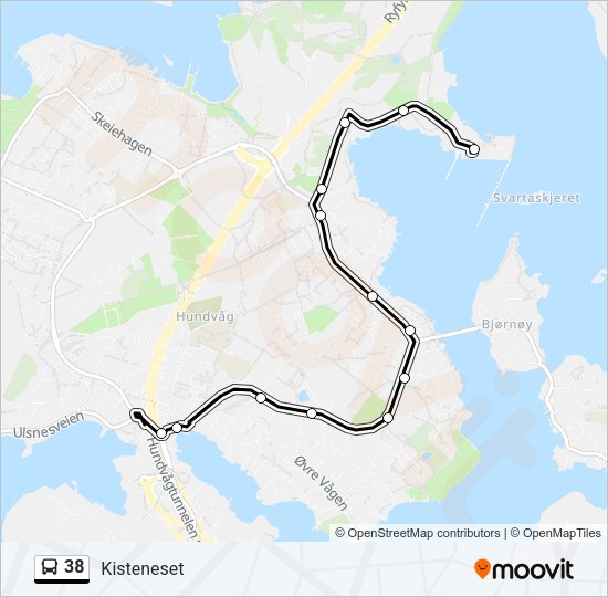 38 Bus Line Map