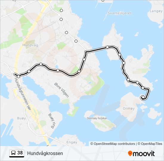 38 Bus Line Map